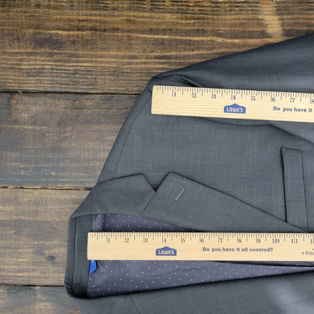 APT.9 Men's Sport Coat Blazer Two Button Gray Poly Blend Premier‎ Flex Slim 42R